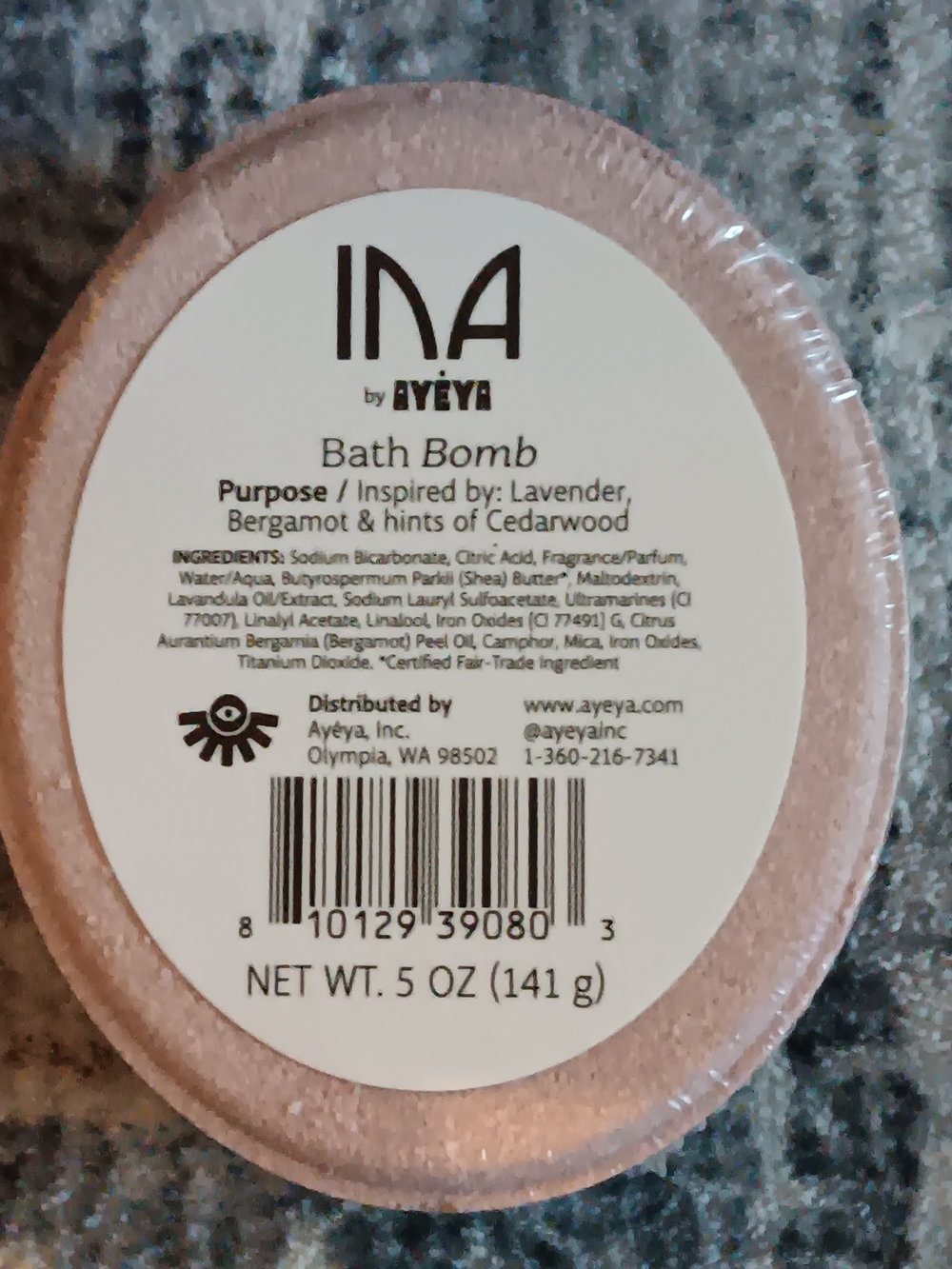 Ayeya Lavender & Cedarwood Bath Bomb -10pk 5oz Ea.